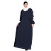 Cape abaya with Bell sleeves- Navy Blue Cape abaya with Bell sleeves- Navy Blue